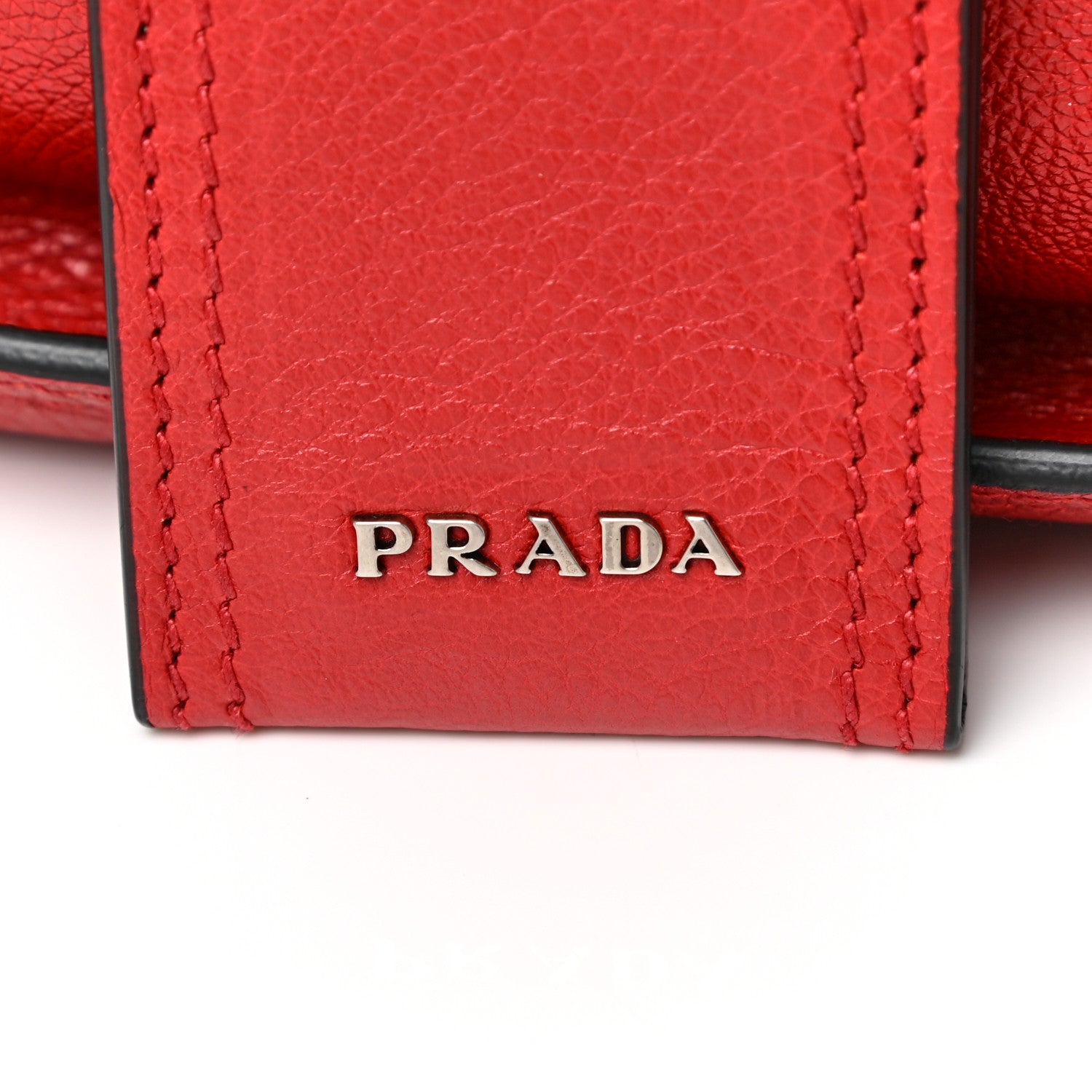 Prada Glace Calf Etiquette Tote Fuoco 12 of 16