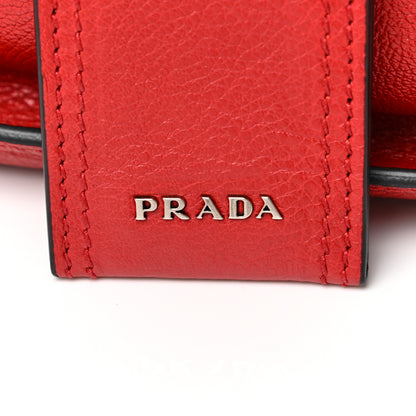Prada Glace Calf Etiquette Tote Fuoco 12 of 16