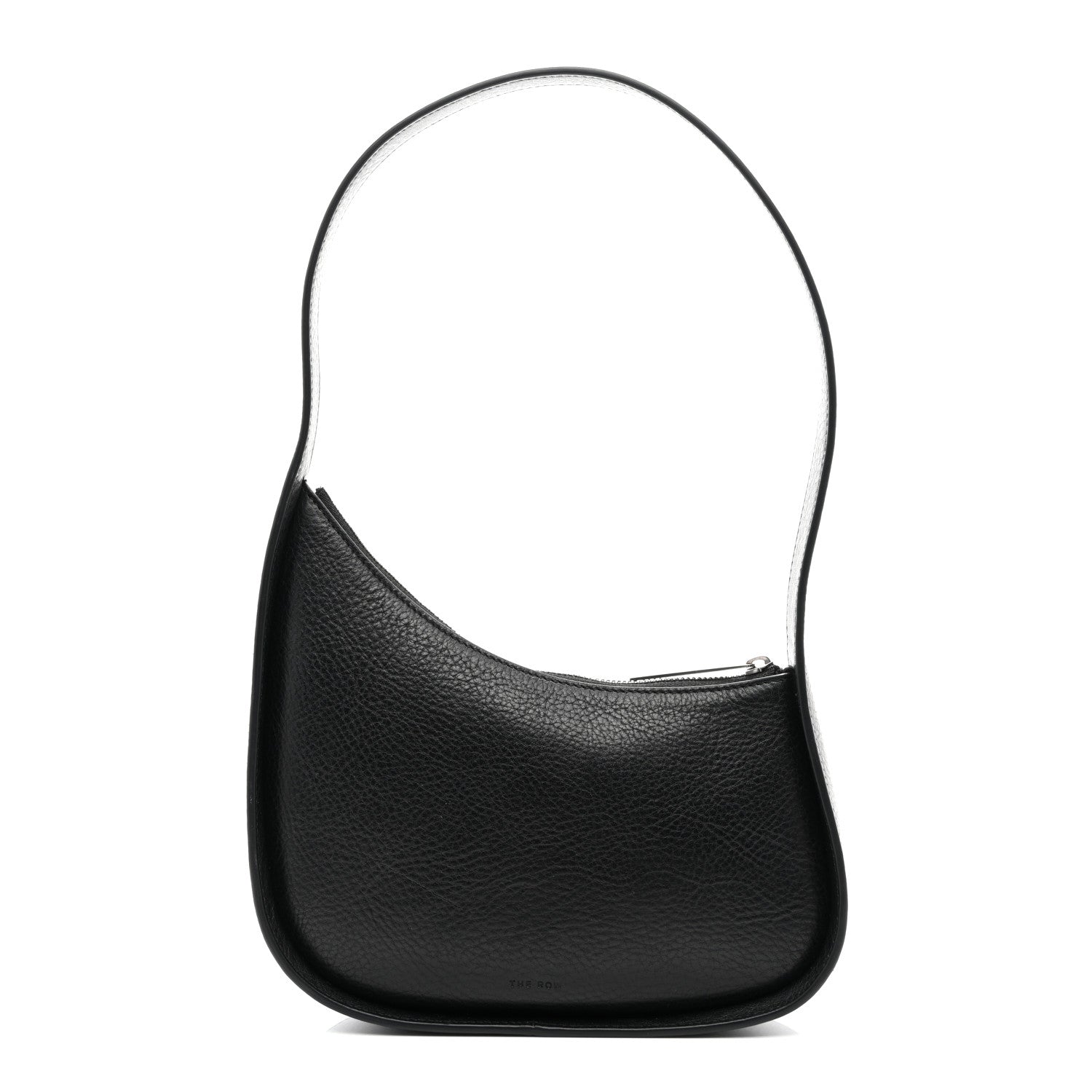 The Row Grained Calfskin Half Moon Shoulder Bag Black 1 of 10