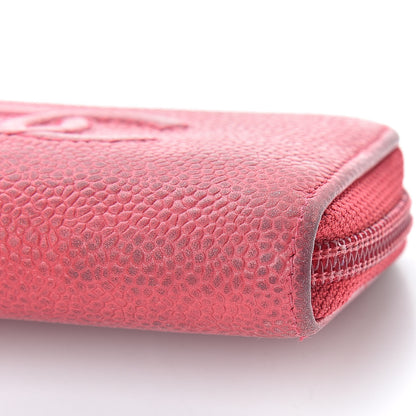 Chanel Iridescent Caviar Timeless CC Zip Around Coin Purse Red 10 of 14