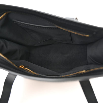Burberry Calfskin 1983 Knight Check Link Medium Zip Tote Black 5 of 10