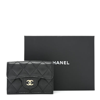 Chanel Caviar Quilted Double Flap Wallet Black 9 of 9