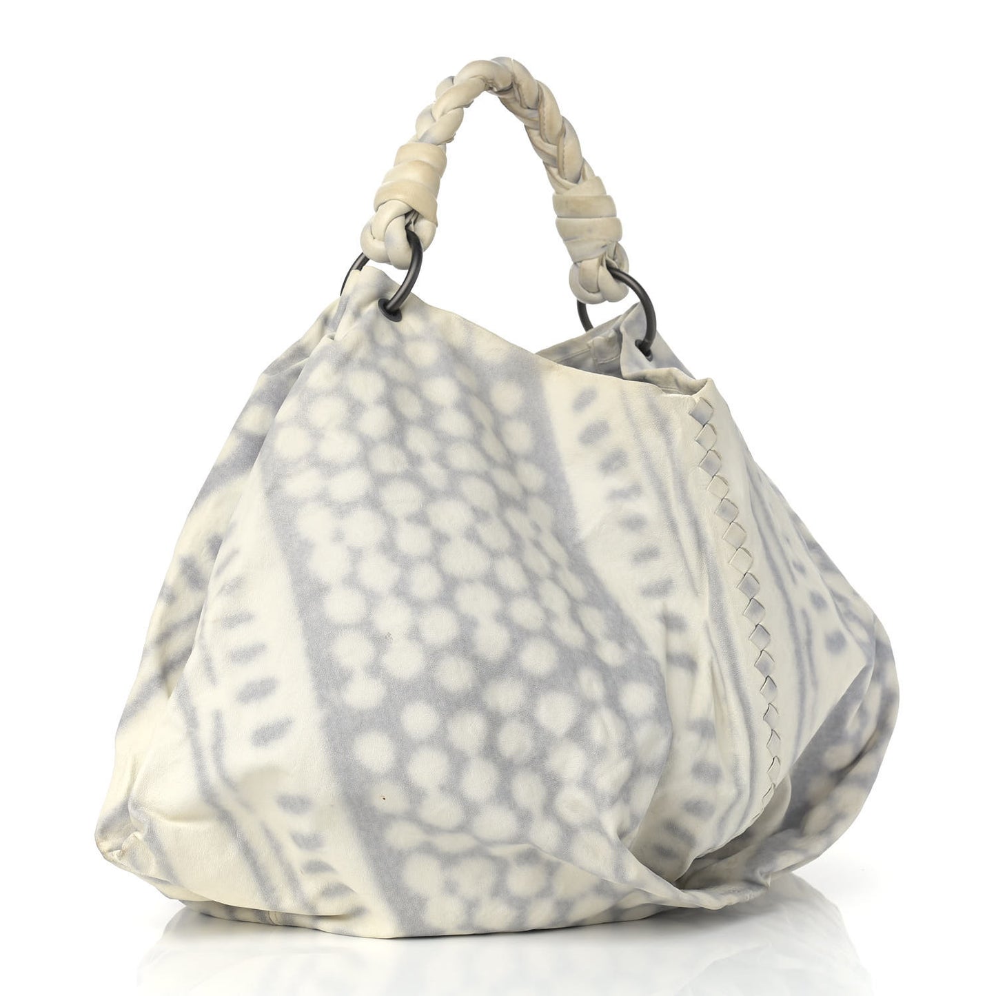 Intrecciato Nappa Aquilone Fortune Cookie Hobo White