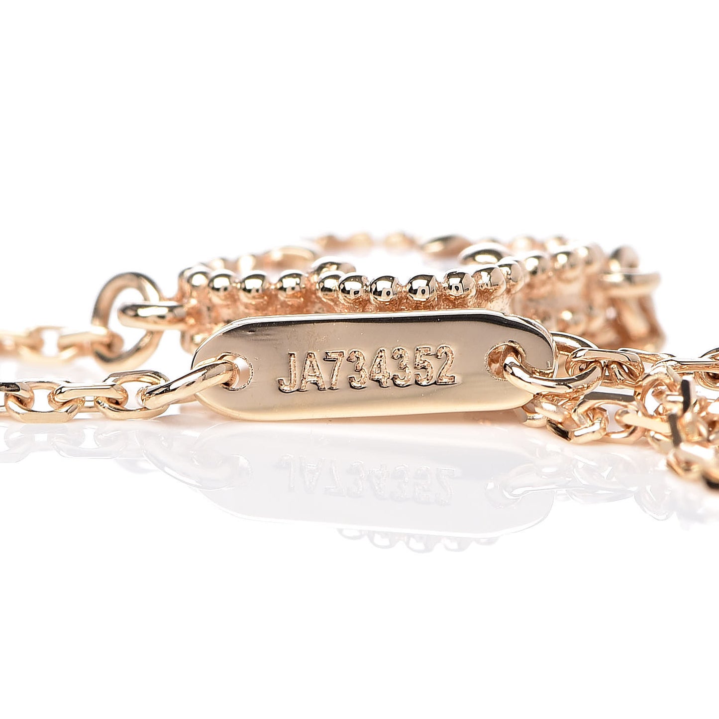 18K Yellow Gold Mother of Pearl Sweet Alhambra Bracelet