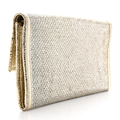 Jimmy Choo Glitter Fabric Reese Clutch Wallet Metallic 3 of 8