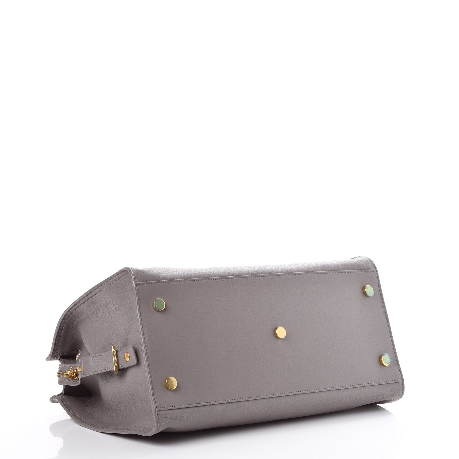 Saint Laurent Smooth Calfskin Medium Cabas Monogram Fog 4 of 14