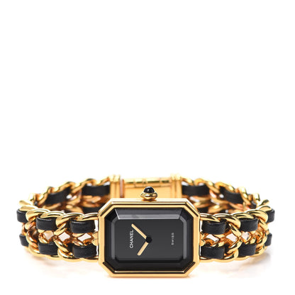 Chanel Stainless Steel Lambskin 20mm Chain Premiere Quartz Watch Gold M 2 of 5