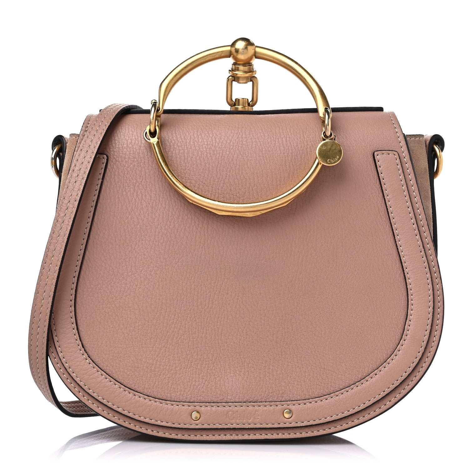 Chloe Calfskin Suede Medium Nile Bracelet Bag Biscotti Beige 1 of 16