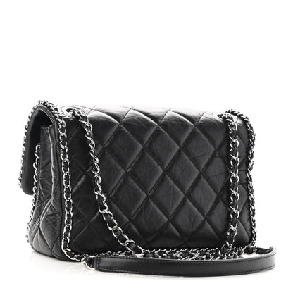 Chanel Crumpled Calfskin Medium Chain All Over Flap Black 3 of 10