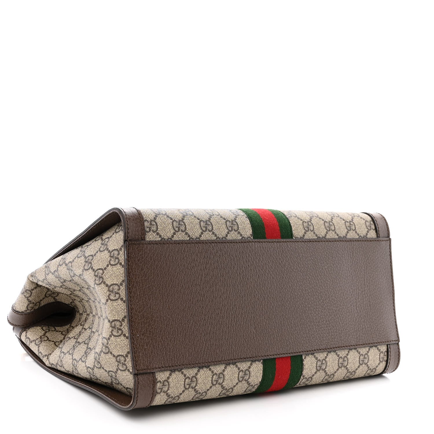 Gucci GG Supreme Monogram Web Medium Ophidia Tote Bag Brown 4 of 11