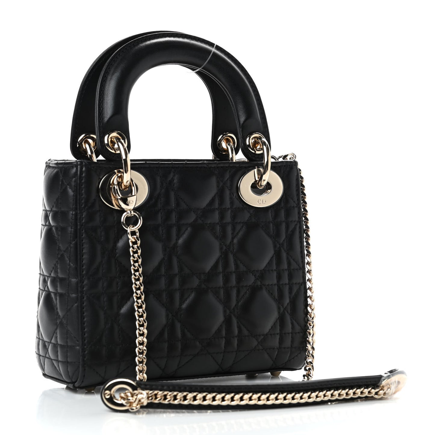 Lambskin Cannage Mini Lady Dior Black