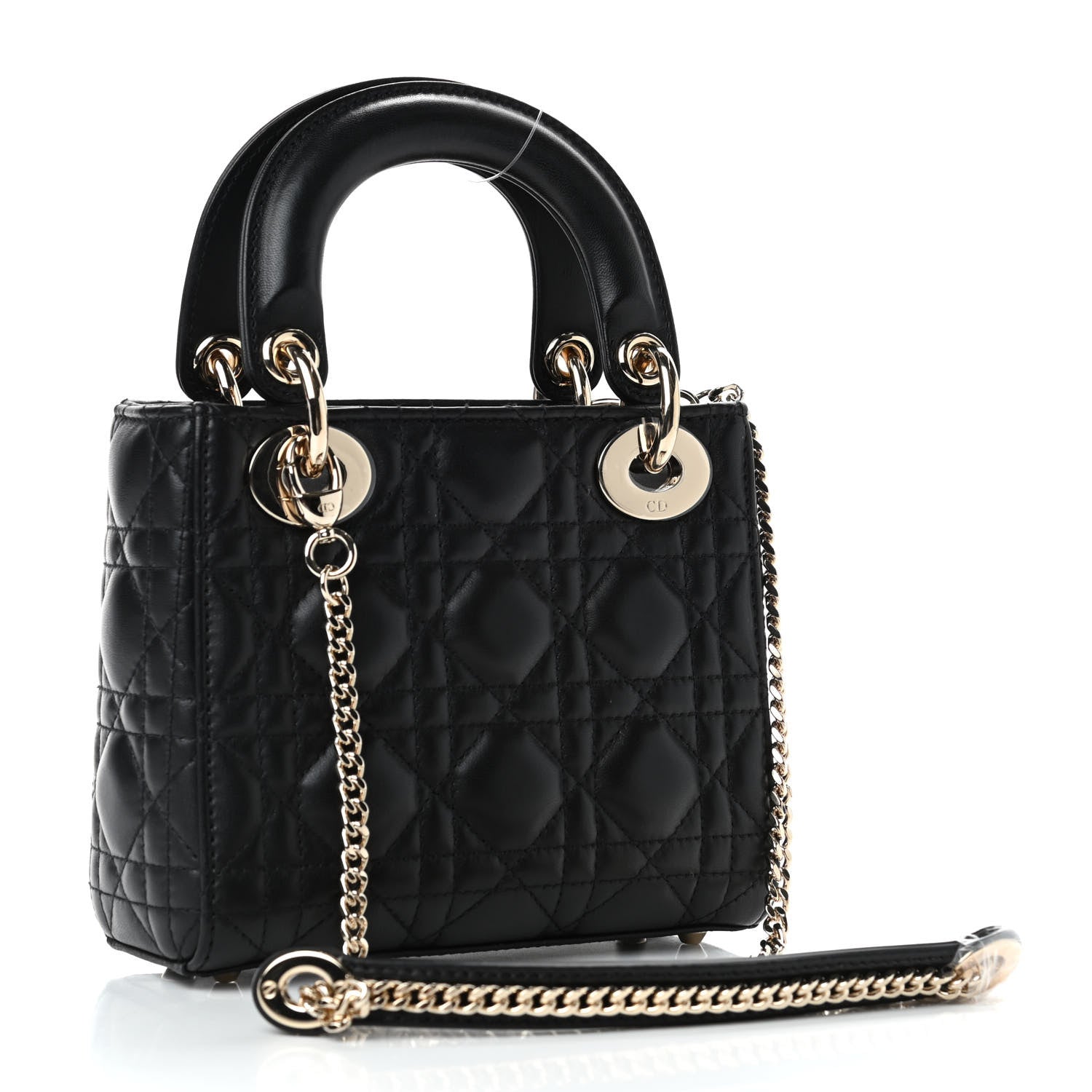 Christian Dior Lambskin Cannage Mini Lady Dior Black 2 of 4