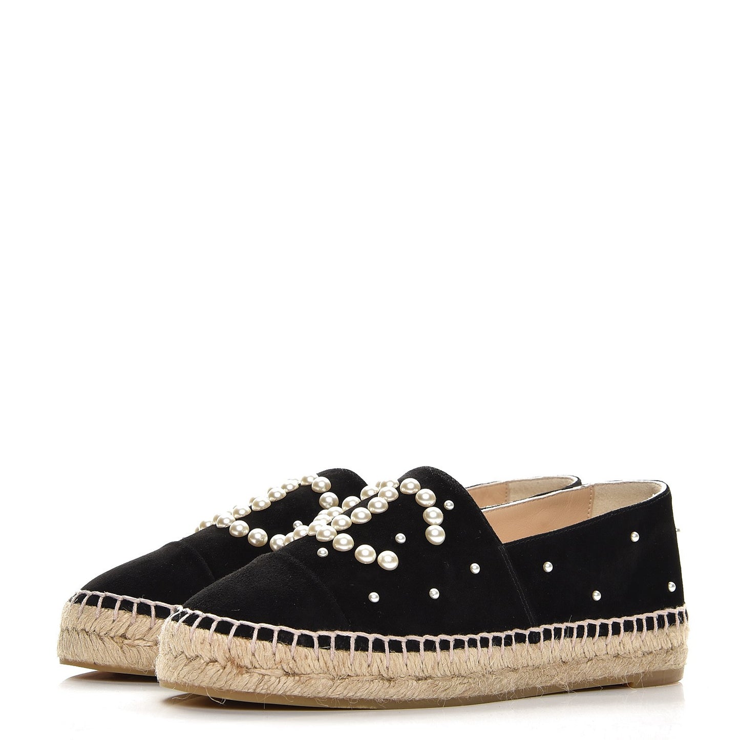 Suede Pearl CC Espadrilles 37 Black