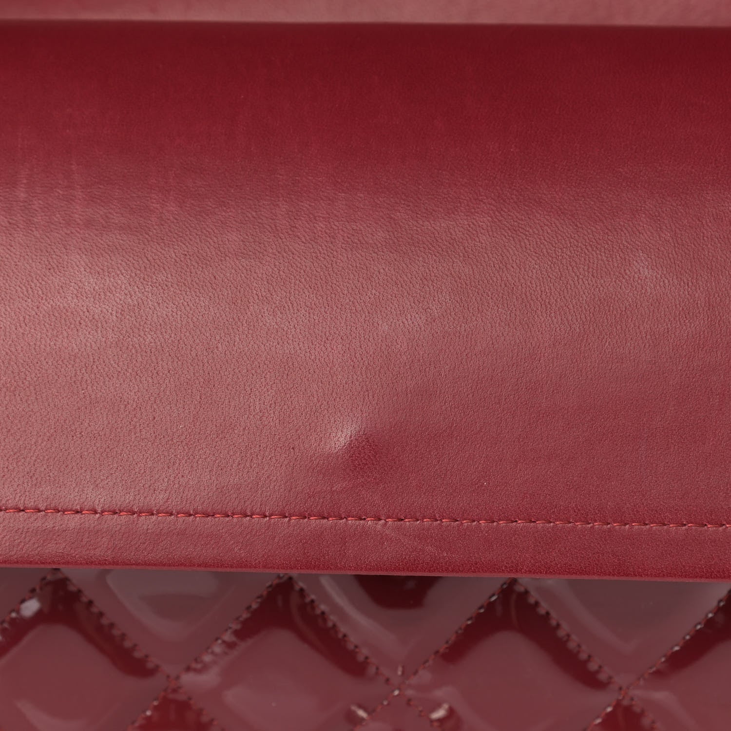 Chanel Patent Quilted Jumbo Double Flap Red 18 of 18