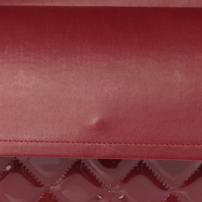 Chanel Patent Quilted Jumbo Double Flap Red 18 of 18