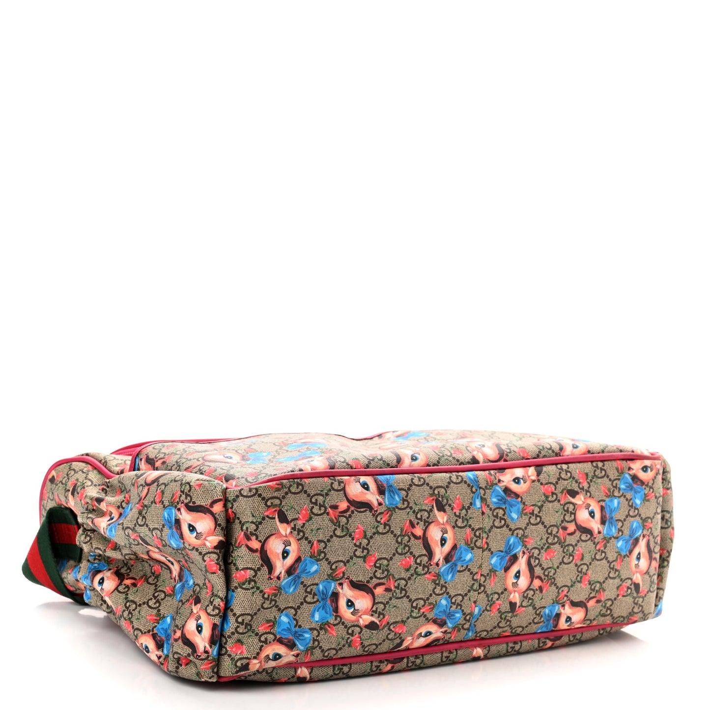 GG Supreme Monogram Fawn Print Diaper Bag Pink Multicolor