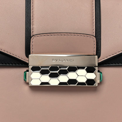 Bulgari Calfskin Serpenti Viper Top Handle Bag Beige 9 of 12