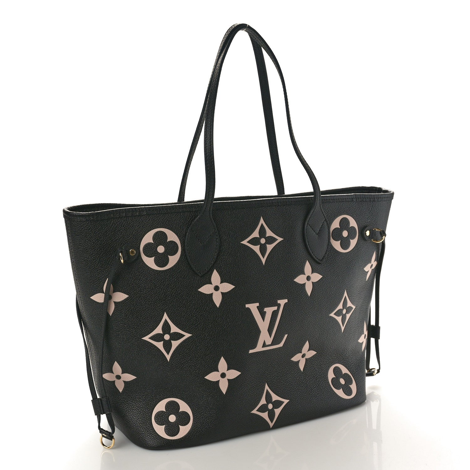 Louis Vuitton Empreinte Monogram Giant Neverfull MM Black Beige 3 of 9