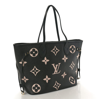 Louis Vuitton Empreinte Monogram Giant Neverfull MM Black Beige 3 of 9