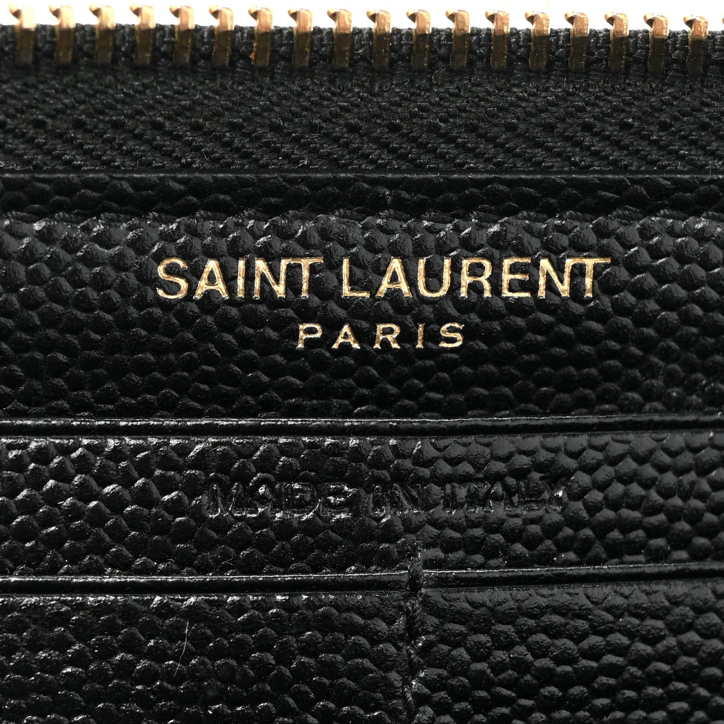 Grain De Poudre Matelasse Chevron Monogram Zip Around Wallet Black