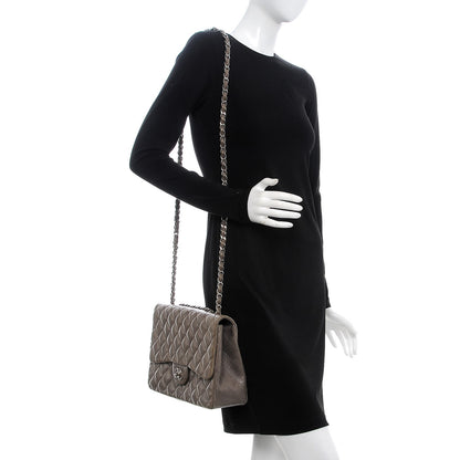 Chanel Lambskin Quilted Jumbo Single Flap Dark Grey 2 of 16