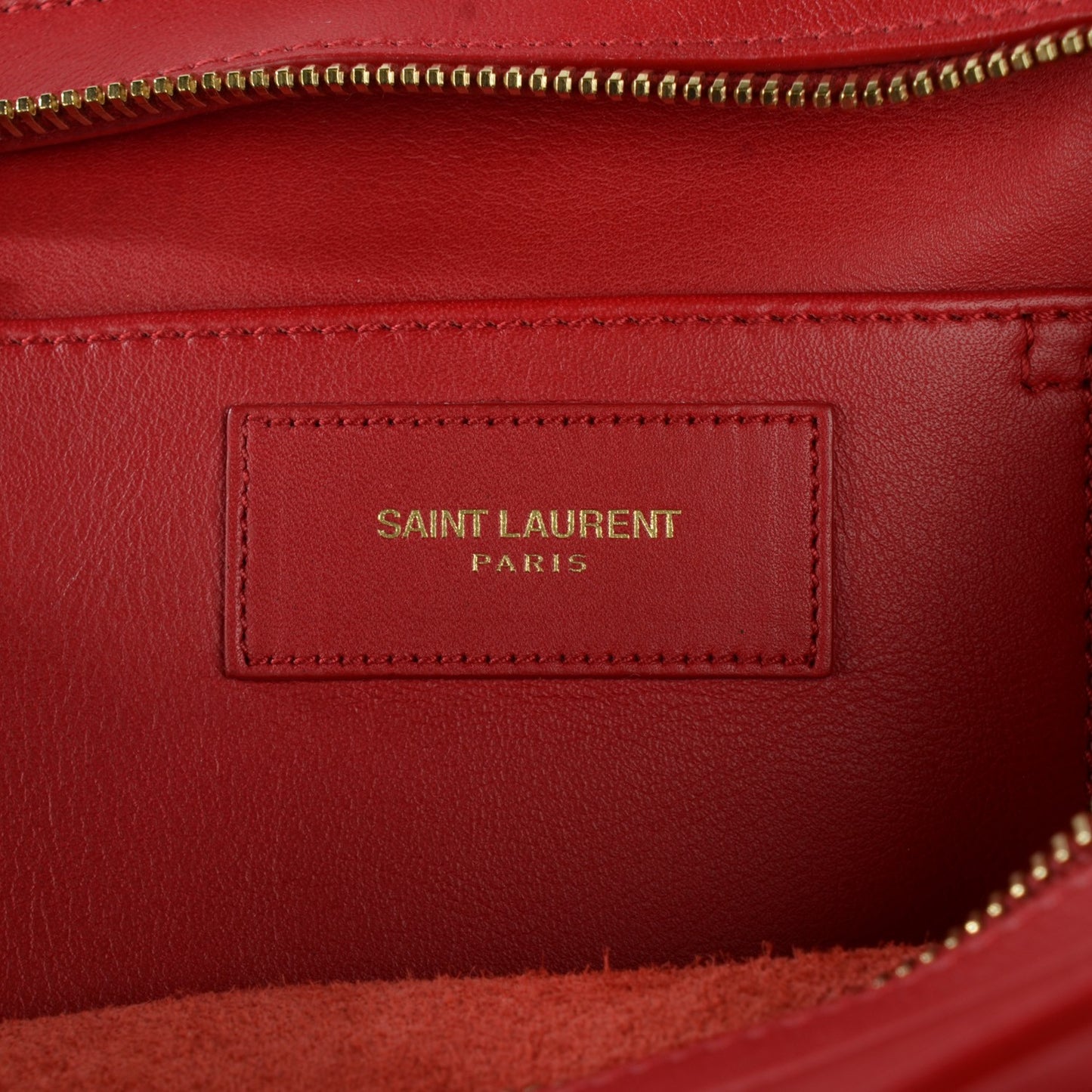 Calfskin Small Classic Y Cabas Red