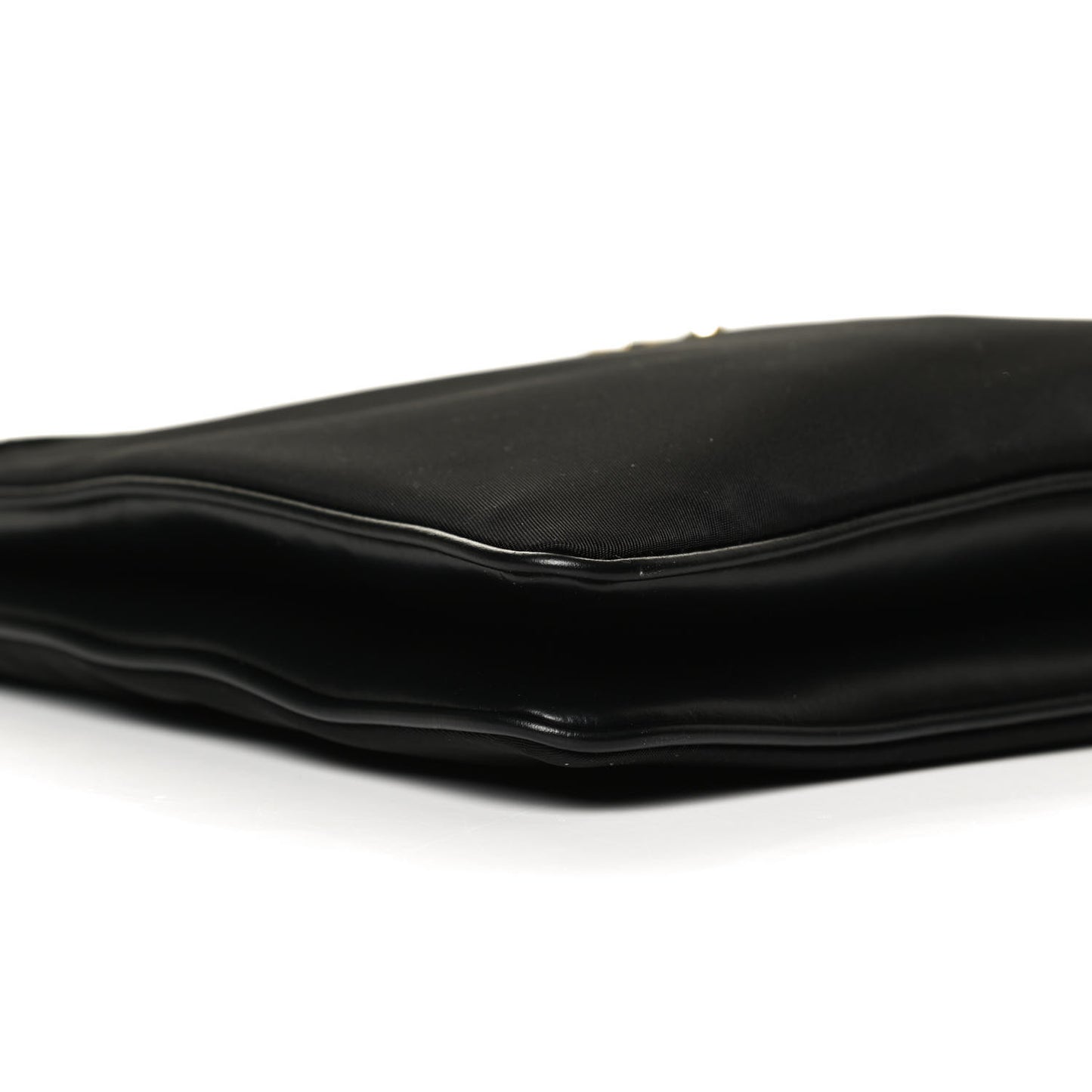 Tessuto Nylon Soft Calf Double Zip Crossbody Bag Black