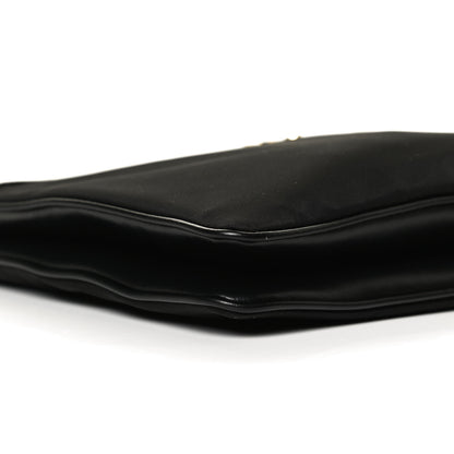 Prada Tessuto Nylon Soft Calf Double Zip Crossbody Bag Black 7 of 10