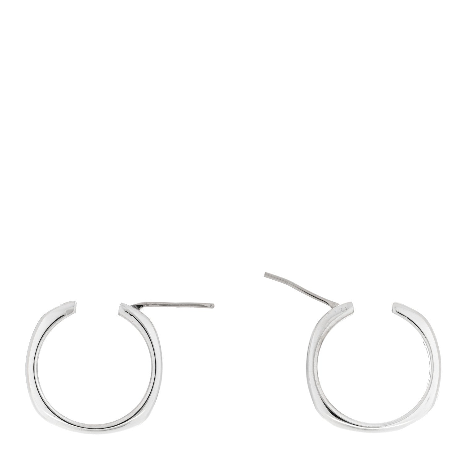 Tiffany Sterling Silver Square Cushion Hoop Earrings 3 of 5