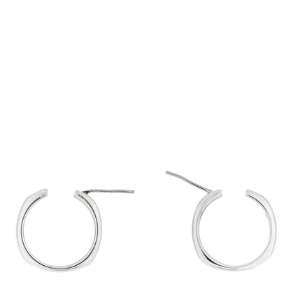 Tiffany Sterling Silver Square Cushion Hoop Earrings 3 of 5