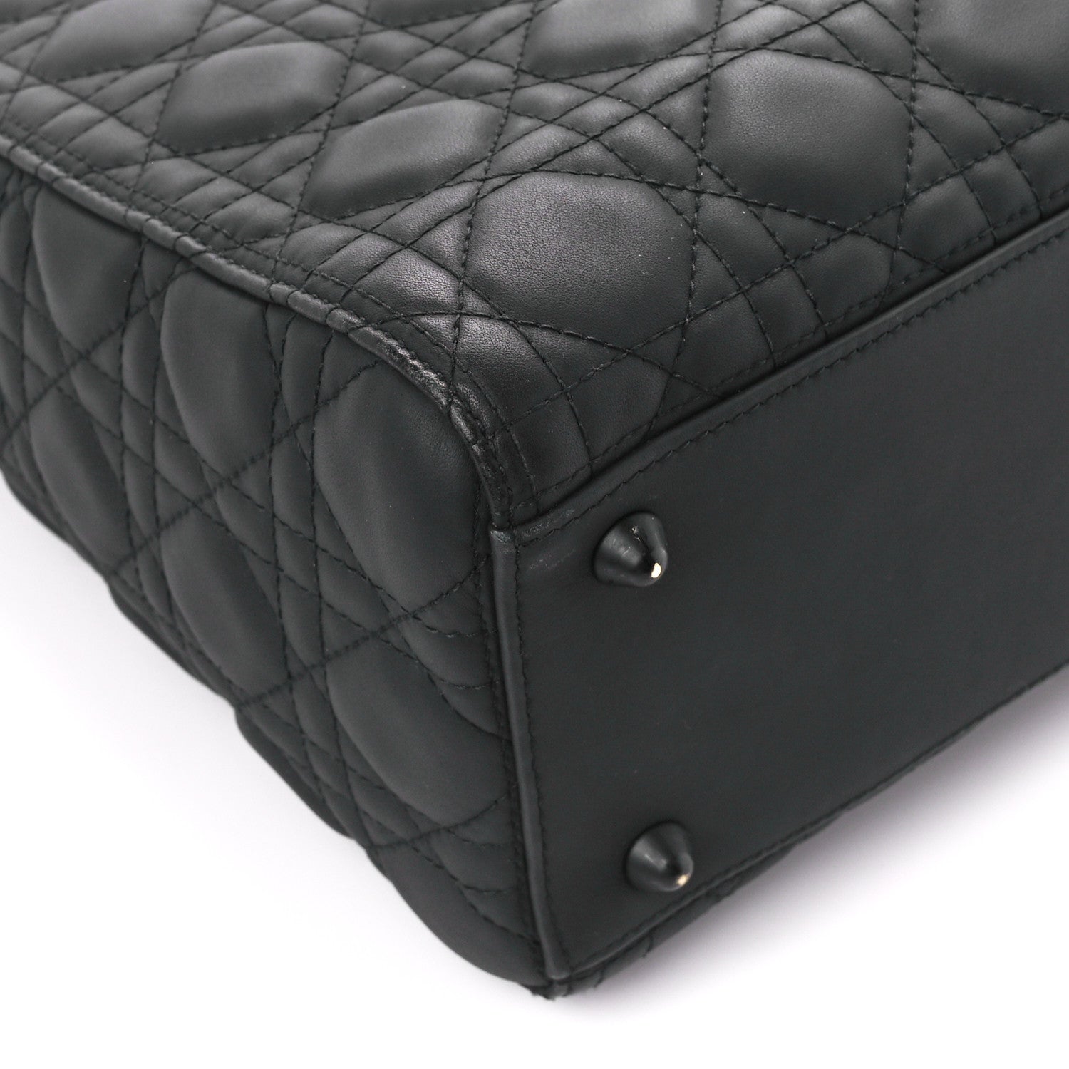 Christian Dior Ultra Matte Calfskin Cannage Large Lady Dior Black 11 of 12