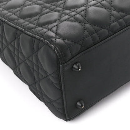 Christian Dior Ultra Matte Calfskin Cannage Large Lady Dior Black 11 of 12