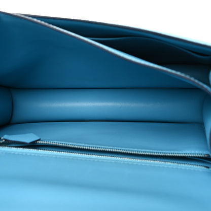 Hermes Epsom Enamel Constance 24 Bleu du Nord Rouge 5 of 12