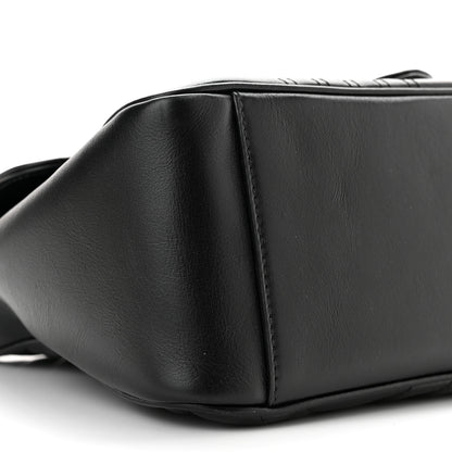 Gucci Calfskin Matelasse Small GG Marmont Top Handle Shoulder Bag Black 9 of 10