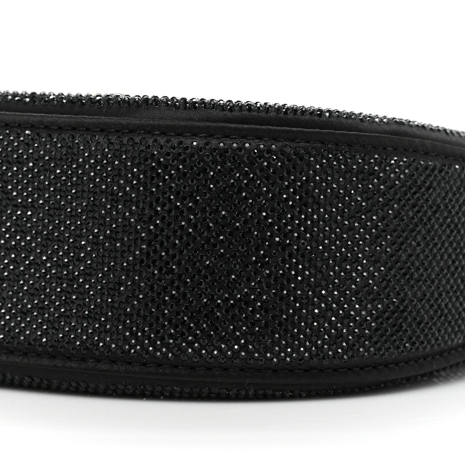 Alexander Wang Calfskin Satin Crystal Embellished Small Legacy Glitter Hobo Black 6 of 7