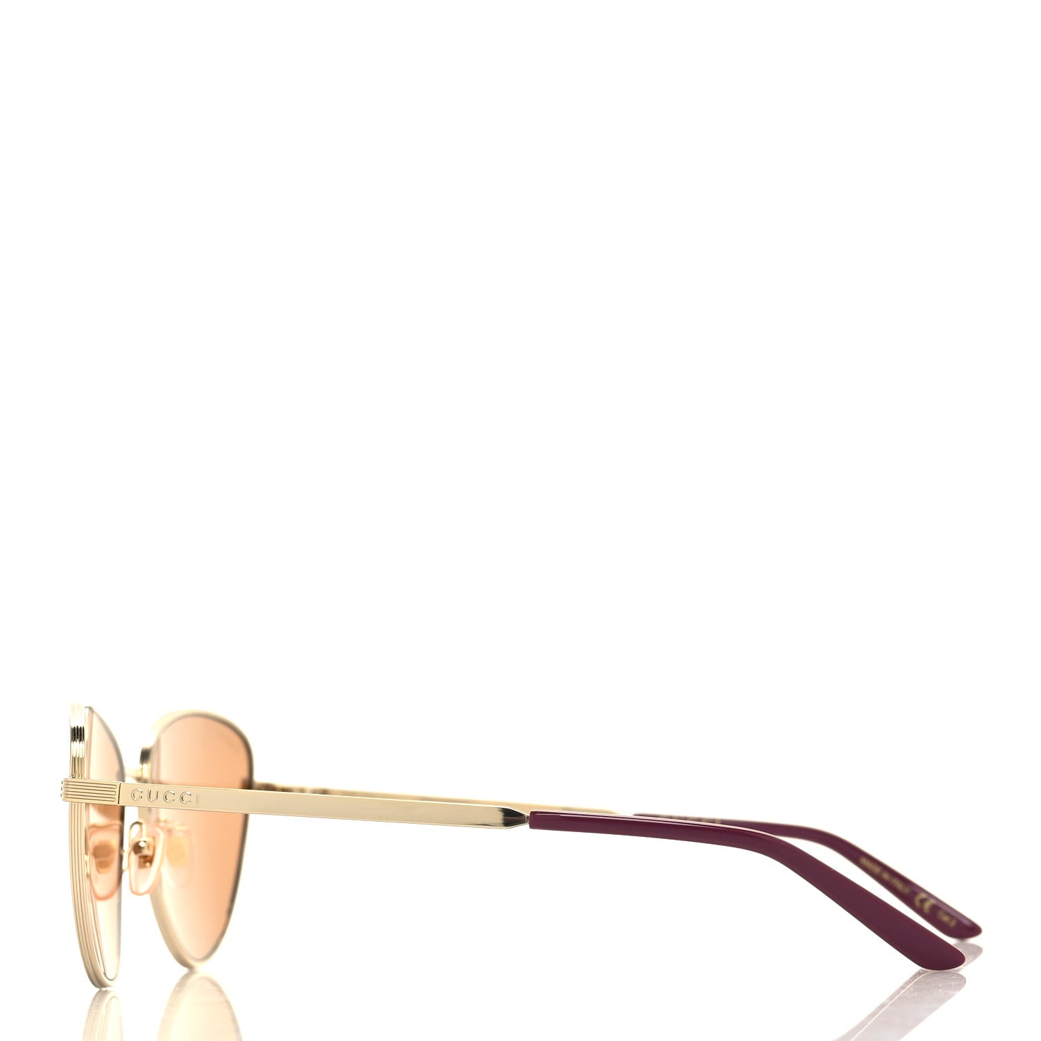 Gucci Cat Eye Logo Sunglasses GG0803S Gold 3 of 8