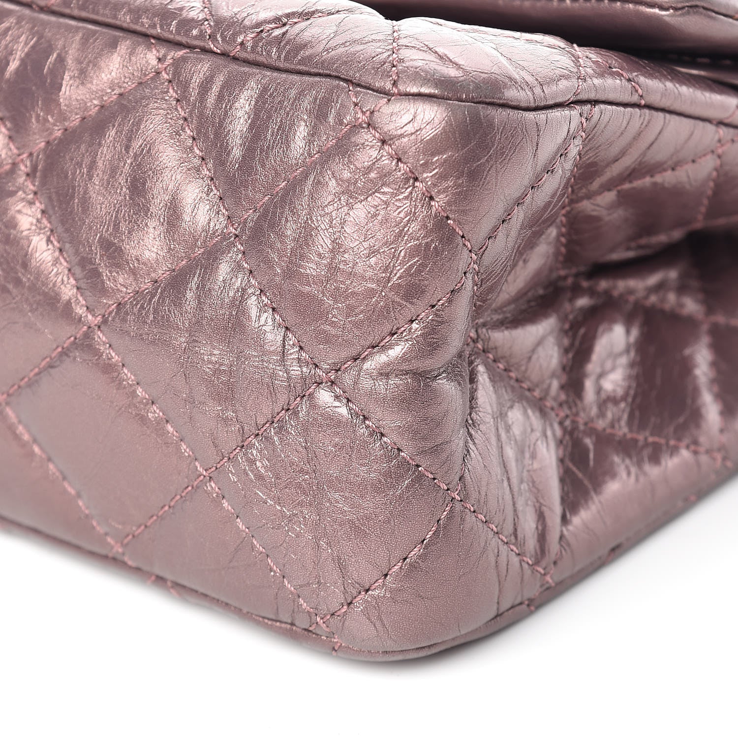 Chanel Metallic Aged Calfskin Quilted 2.55 Reissue 227 Flap Rose Fonce 10 of 10