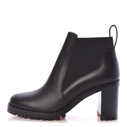 Christian Louboutin Calfskin Marchacroche 70 Chelsea Boots 36.5 Black 1 of 8