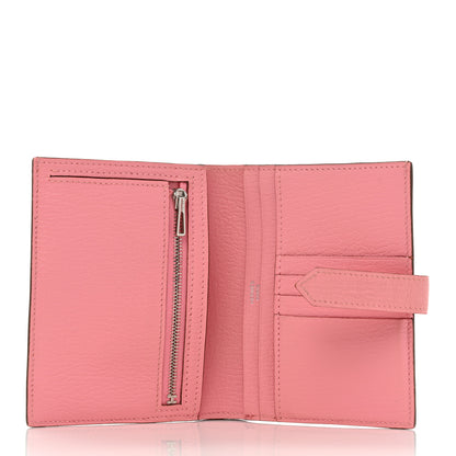 Hermes Chevre Mysore Bearn Compact Wallet Rose Confetti 5 of 7