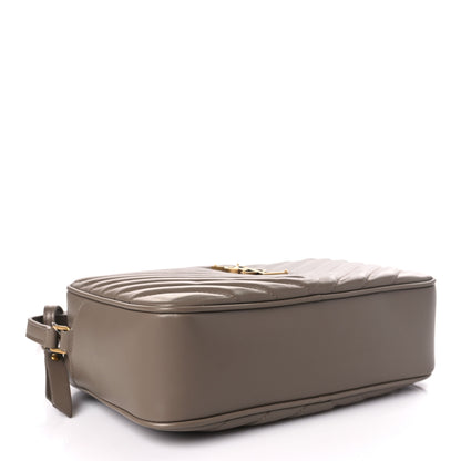 Saint Laurent Calfskin Matelasse Monogram Lou Camera Bag Taupe 4 of 9