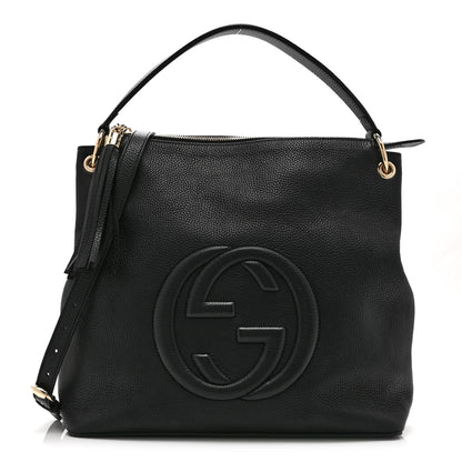 Gucci Pebbled Calfskin Large Soho Hobo Black 1 of 11