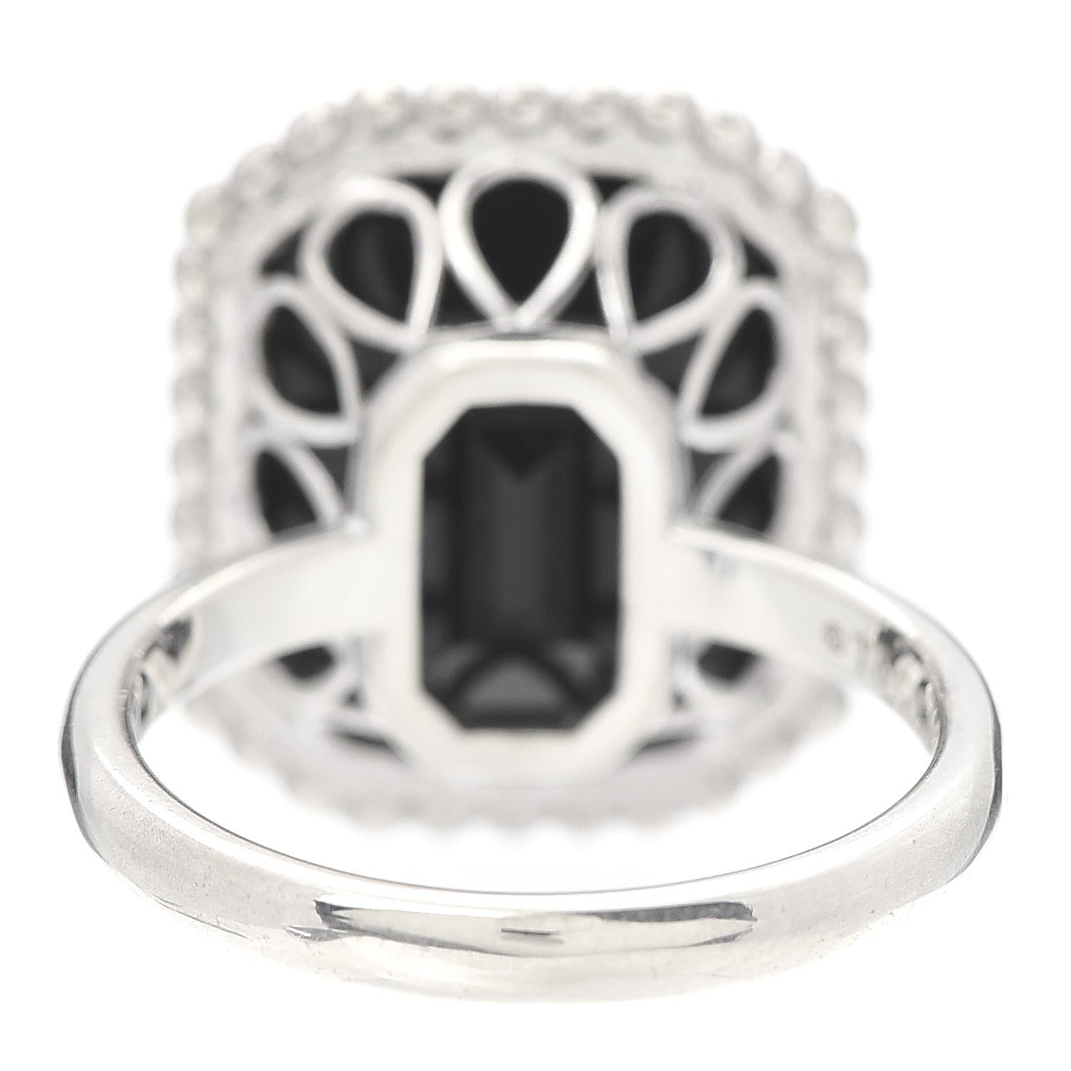 Tiffany Sterling Silver Black Onyx Ziegfeld Daisy Ring 53 6.25 4 of 5