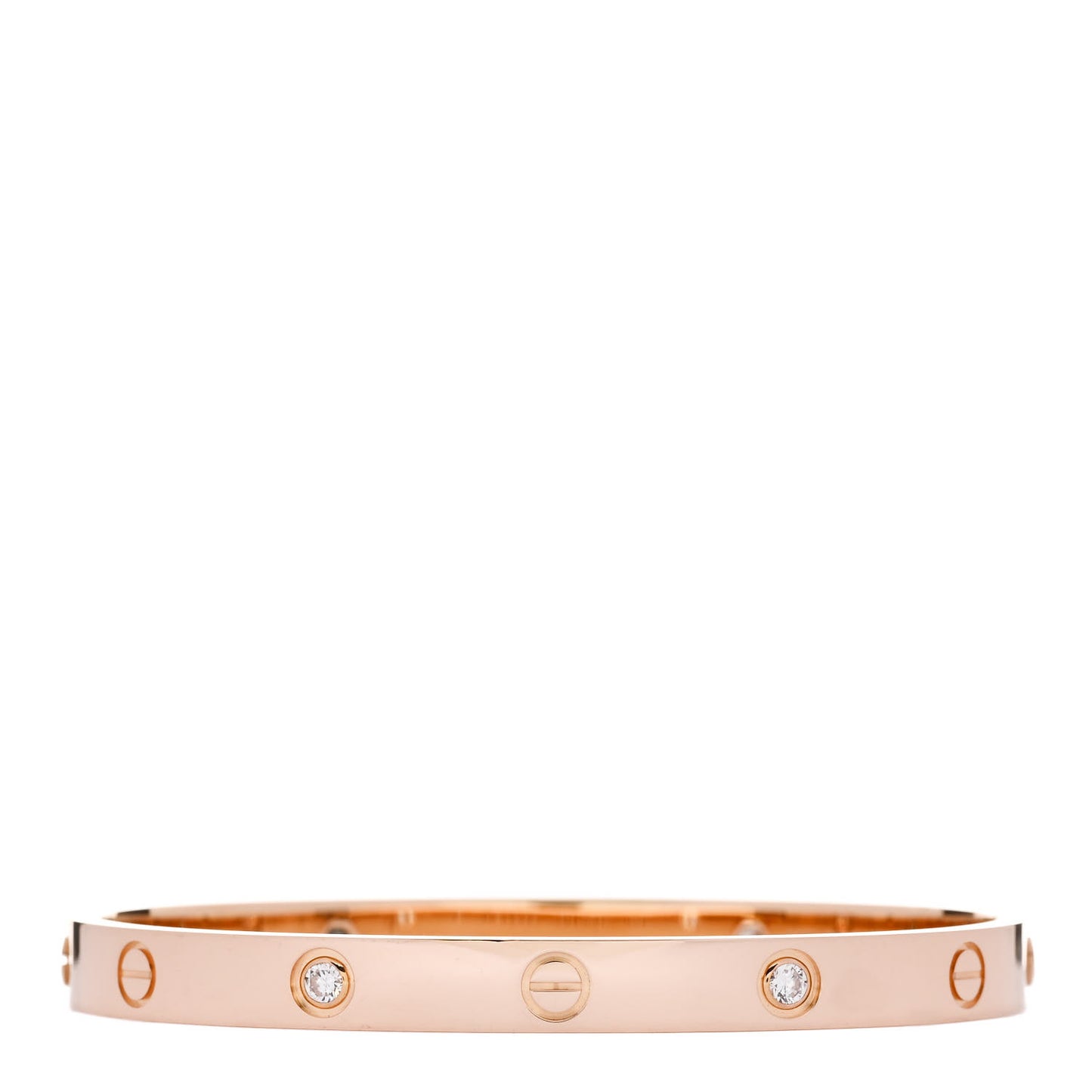 18K Pink Gold 4 Diamond LOVE Bracelet 18