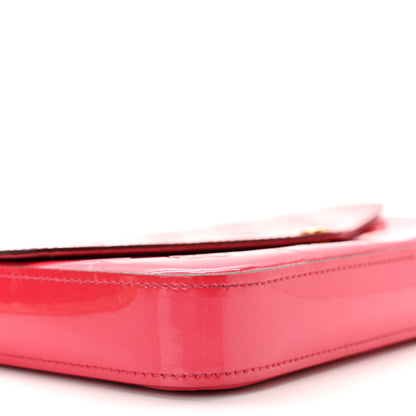 Louis Vuitton Vernis Felicie Pochette Chain Wallet Hot Pink 10 of 11