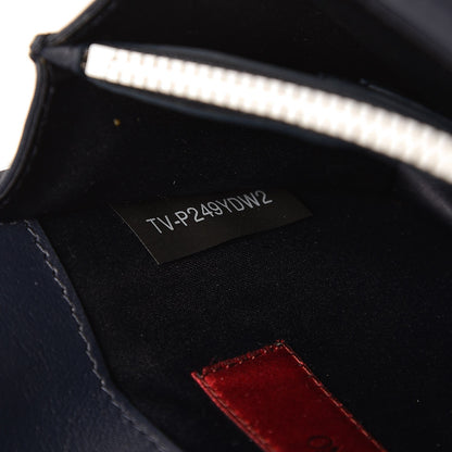 Valentino Garavani Vitello Colorblock Free Rockstud Wallet on Chain Marine Optic White 7 of 8