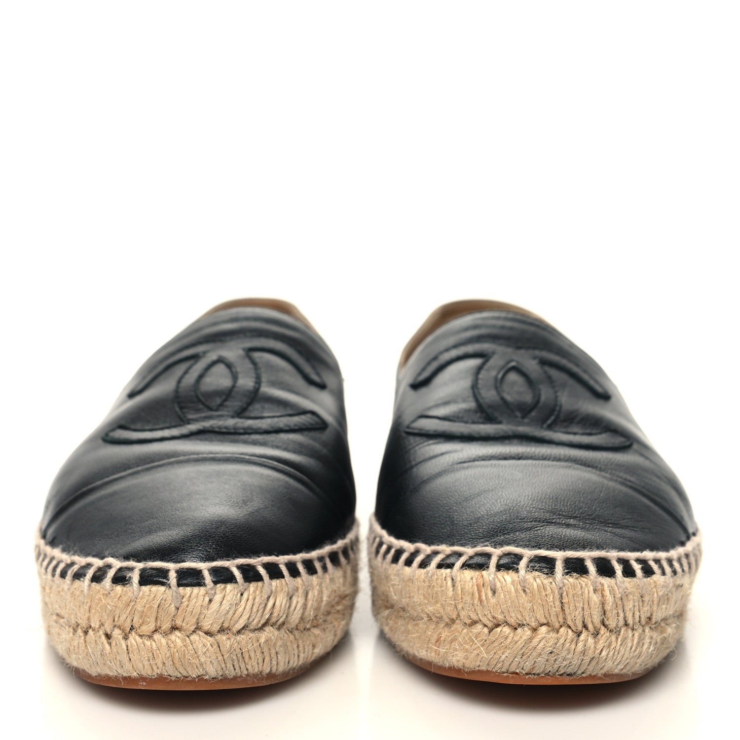 Chanel Lambskin CC Espadrilles 40 Black 2 of 9