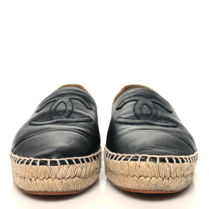 Chanel Lambskin CC Espadrilles 40 Black 2 of 9