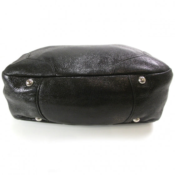 Prada Cervo Lux Chain Shoulder Bag Black 4 of 12