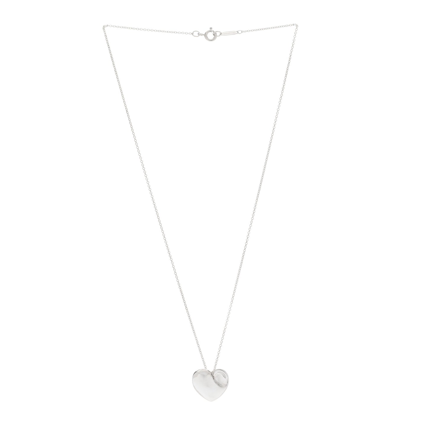 Sterling Silver 14mm Elsa Perretti Full Heart Pendant Necklace
