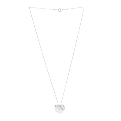 Tiffany Sterling Silver 14mm Elsa Perretti Full Heart Pendant Necklace 2 of 4